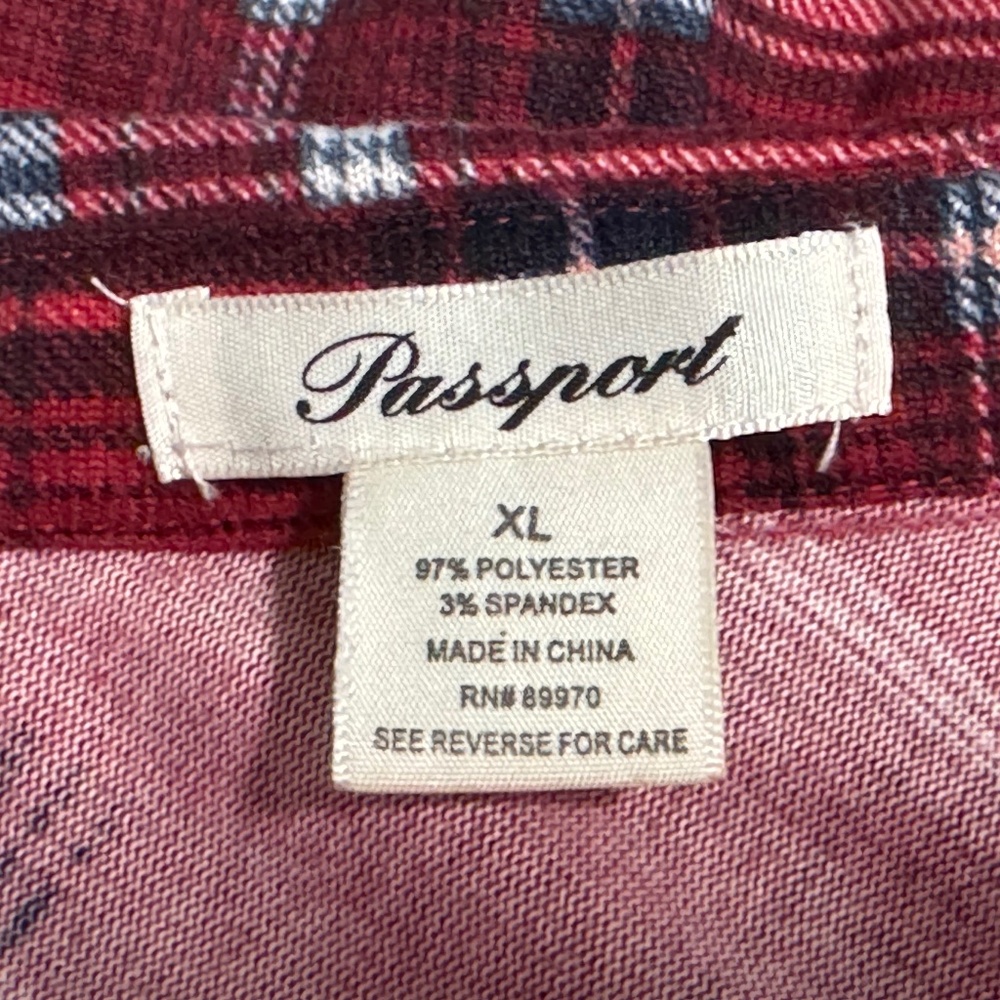 Upcycled Plaid Butterfly Crop Shirt - Picture 6 of 6